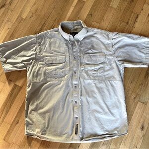 5.11 Tactical Series Mens XL Vented Short Sleeve Casual Button Down Shirt Tan